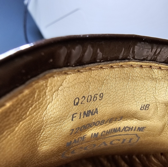 Coach Finna 8 M kahki jacquard driving shoe flat slip on moccasin style driving - Picture 5 of 8